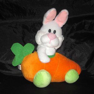 WALMART EASTER BUNNY RABBIT ON CARROT CAR PLUSH